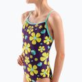 Детски цял бански костюм arena Spring Lightdrop Back plum multi/water 8