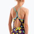 Детски цял бански костюм arena Spring Lightdrop Back plum multi/water 9