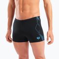 Мъжки боксерки за плуване arena Graphic Swim Short black/turquoise 8