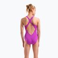 Детски цял бански костюм arena Multi Colours V Back pink multi/very fuchsia 7