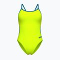 Дамски цял костюм за плуване Arena Lace Back Solid artic lime/blue cosmo