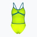 Дамски цял костюм за плуване Arena Lace Back Solid artic lime/blue cosmo 2