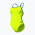 Дамски цял костюм за плуване Arena Lace Back Solid artic lime/blue cosmo 3