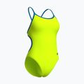 Дамски цял костюм за плуване Arena Lace Back Solid artic lime/blue cosmo 4