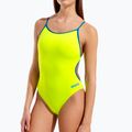 Дамски цял костюм за плуване Arena Lace Back Solid artic lime/blue cosmo 8