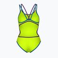 Дамски цял костюм за плуване arena One Double Cross Back One Piece artic lime/plum/blue cosmo 2