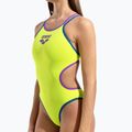 Дамски цял костюм за плуване arena One Double Cross Back One Piece artic lime/plum/blue cosmo 8