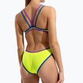 Дамски цял костюм за плуване arena One Double Cross Back One Piece artic lime/plum/blue cosmo 9
