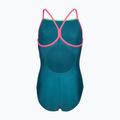 Детски цял бански костюм arena Light Drop Solid deep teel/shocking pink/verbena 2