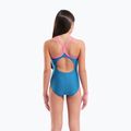 Детски цял бански костюм arena Light Drop Solid deep teel/shocking pink/verbena 7
