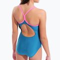 Детски цял бански костюм arena Light Drop Solid deep teel/shocking pink/verbena 9