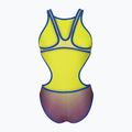 Дамски цял костюм за плуване arena One Shaded Print Tech One Back artic lime violetta multi/neon blue 2