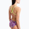 Дамски цял костюм за плуване arena Floral Challange Back violet multi/artic lime 5