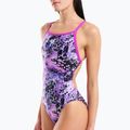 Дамски цял костюм за плуване arena Earth View Xcriss Cross pink multi/very fuchsia 4