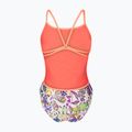 Дамски цял костюм за плуване arena Painting Lace Back multi/bright coral 2