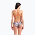 Дамски цял костюм за плуване arena Painting Lace Back multi/bright coral 7