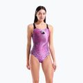 Дамски цял костюм за плуване arena Peacock Swim Pro Back multi pink/black