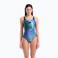 Дамски цял костюм за плуване arena Peacock Swim Pro Back multi green/black