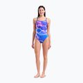 Дамски цял костюм за плуване arena Earth Challange Back neon blue multi/neon blue/neon blue 2
