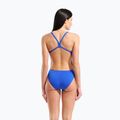 Дамски цял костюм за плуване arena Earth Challange Back neon blue multi/neon blue/neon blue 3