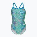 Дамски цял костюм за плуване arena Snake Skin Challenge blue cosmo multi/blue cosmo