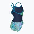 Дамски цял костюм за плуване arena Snake Skin Challenge blue cosmo multi/blue cosmo 4