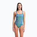 Дамски цял костюм за плуване arena Snake Skin Challenge blue cosmo multi/blue cosmo 5