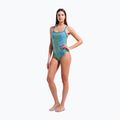 Дамски цял костюм за плуване arena Snake Skin Challenge blue cosmo multi/blue cosmo 6