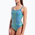 Дамски цял костюм за плуване arena Snake Skin Challenge blue cosmo multi/blue cosmo 8