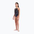 Детски цял бански костюм arena Fireflow Lightdrop Back black/team black 6