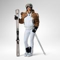Дамски скиорски панталони Rossignol JCC Softshell white 2