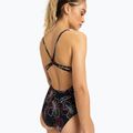 Дамски бански от една част ROXY Active Basic Printed anthracite athletic hibiscus 3