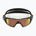 Aquasphere Vista Pro тъмно сива/черна/оранжева титанова маска за плуване MS5041201LMO 7