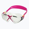 Маска за плуване Aquasphere Vista white/raspberry/lenses clear 2