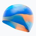 Детска шапка за плуване TYR Tiedye Silicone Multicolour Jr blue/orange 3
