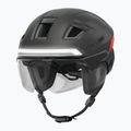 Велосипедна каска ABUS Hyp-e Ace volcano titan с мигачи
