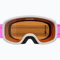 Детска скиорска маска Alpina Piney 2.0 white/pink matt 2