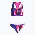 Дамски бански костюм от две части aquafeel Racerback синьо розово пламъци