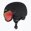 Ски каска UVEX Wanted Visor black matte/mirror red smoke 4