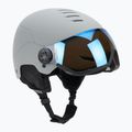 Скиорска каска UVEX Wanted Visor rhino matt/mirror blue/smoke 9