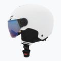 Детска скиорска каска UVEX Rocket Visor Jr white/black matt/mirror blue/smoke 3