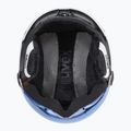Детска скиорска каска UVEX Rocket Visor Jr white/black matt/mirror blue/smoke 4