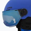Детска ски каска UVEX Rocket Visor Jr blue matt/mirror blue/smoke 7