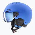 Детска ски каска UVEX Rocket Visor Jr blue matt/mirror blue/smoke 3