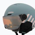 Детска ски каска UVEX Rocket Visor Jr rhino/blush matt/mirror silver/lasergold lite 7