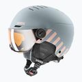 Детска ски каска UVEX Rocket Visor Jr rhino/blush matt/mirror silver/lasergold lite