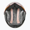 Детска ски каска UVEX Rocket Visor Jr rhino/blush matt/mirror silver/lasergold lite 4