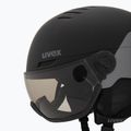 Скиорска каска UVEX Wanted Visor Pro V black/silver matt 8
