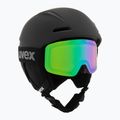 Детска скиорска каска UVEX Viti Set + Speedy Pro black matt/mirror green/yellow/clear goggles