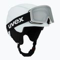 Детска скиорска каска UVEX Viti Set + очила Speedy Pro white matt/mirror silver/green/clear 9